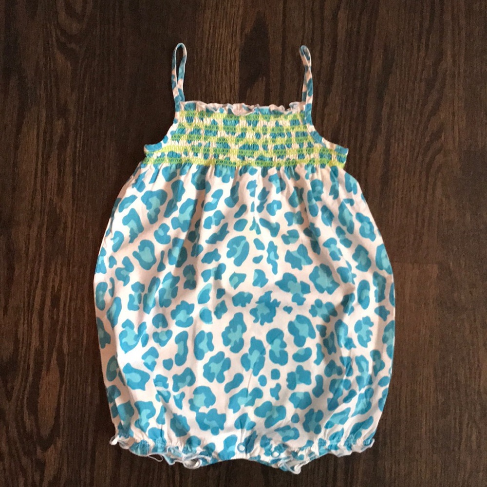 Carter’s Blue Cheetah Sleeveless Romper